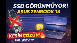 ASUS Zenbook 13 SSD Görmüyor Sorunu |  Windows Kurulumda SSD Görünmüyor Çözümü Laptop SSD Görmüyor