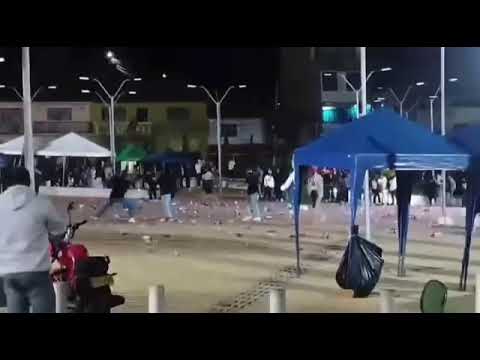 Lanzamiento de botellas en Funes, Nariño