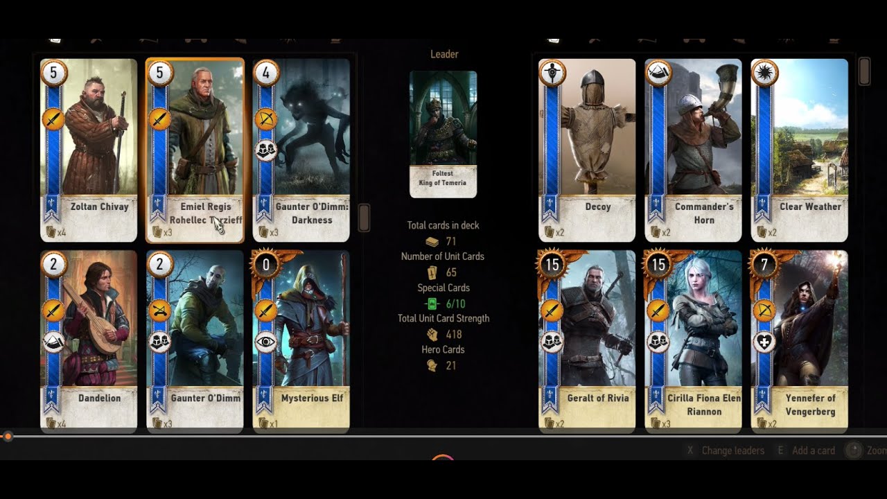 Witcher 3 Console commands, Get over 1.000 Gwent cards
