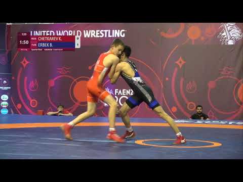 1/4 GR - 51 kg: K. CHETKAREV (RUS) v. B. ERBEK (TUR)