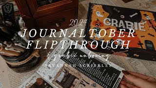 Journaltober Flipthrough 2024 I Grabie Unboxing I Spooky Journaling Challenge 🎃💭