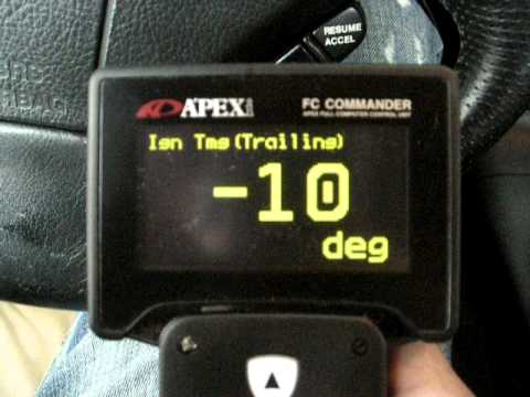 Rx-7 first start up with new APEX'i Power FC and commander monitor navigation