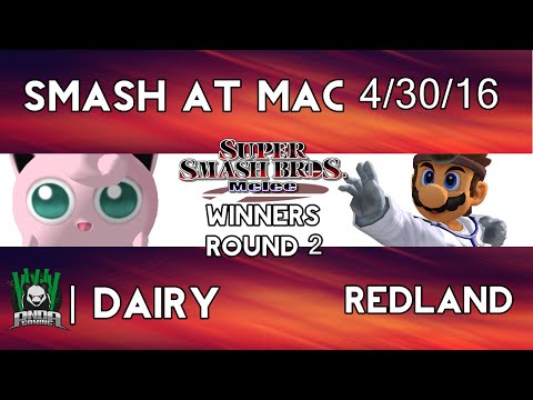 Smash@Mac 4/30/16 - Pnda | Dairy vs Redland (SSBM WR2)