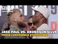Jake Paul vs. Anderson Silva Press Conference Staredown | Paul vs. Silva | MMA Fighting