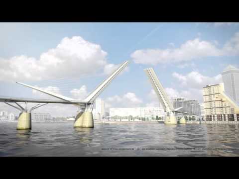 Rotherhithe to Canary Wharf pedestrian and cyclist bridge