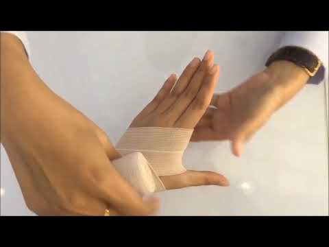 วิธีการใช้ผ้าพันยืด elastic พันข้อมือ