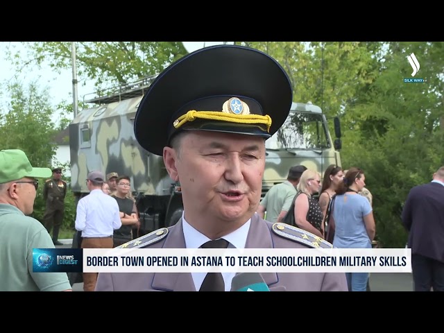 Border town opened in Astana to teach schoolchildren military skills