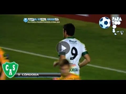 Gol Córdoba. Sarmiento 1 Defensa y Justicia 0. B Nacional. Fecha 10. Fútbol Para Todos.