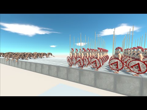 SKY BRIDGE ARMIES vs 30x SPARTANS - Animal Revolt Battle Simulator