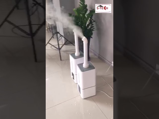 Vídeo relacionado con Humidificador industrial de niebla seca con 4 salidas de niebla,humidificador industrial híbrido,niebla seca gasificada de 10-18L/H micras,para fábricas, talleres, granjas de flores(18L/H)