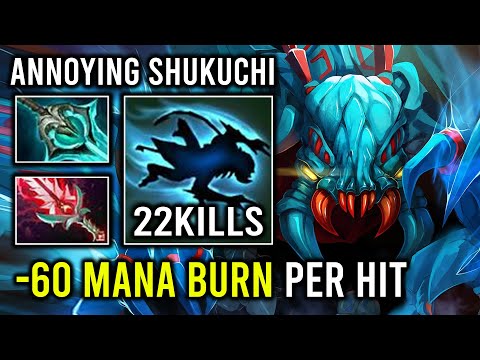 -60 MANA BURN PER HIT 100% Full Physical 6 Slotted Hit Like a Truck Annoying Shukuchi Weaver Dota 2