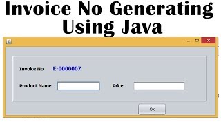Invoice No Generating using Java