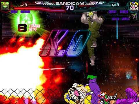 MUGEN Request: Rare Akuma Vs Team Wario (1v4 Simul)