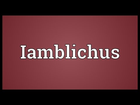 Iamblichus Meaning