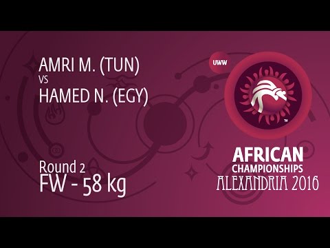 Round 2 FW - 58 kg: M. AMRI (TUN) df. N. HAMED (EGY) by TF, 0-0