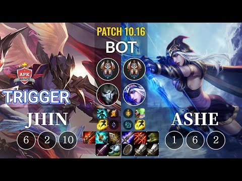 APK Trigger Jhin vs Ashe Bot - KR Patch 10.16