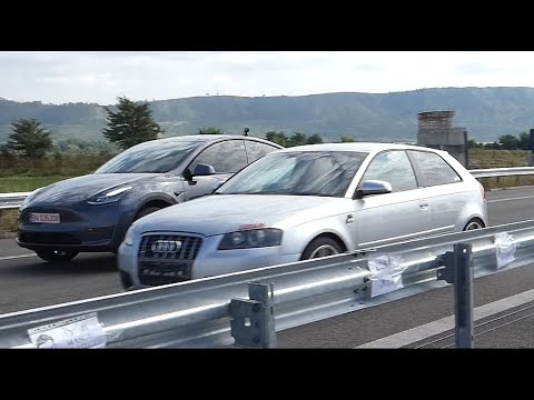 TESLA MODEL Y PERFORMANCE vs 750 HP AUDI S3: DRAG RACE