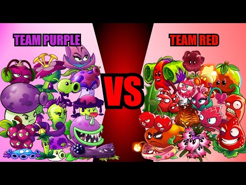 PLANTS TOURNAMENT | TEAM PURPLE  vs TEAM RED | WHO WILL WIN | PvZ 2 | TEAM PLANT vs TEAM PLANT