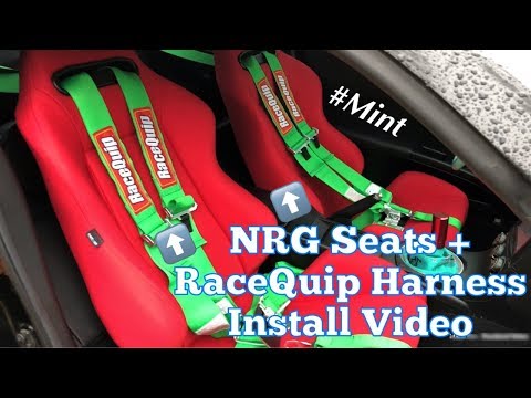 NRG Racing Seats + RaceQuip Harnesses Install!! Nissan 350z