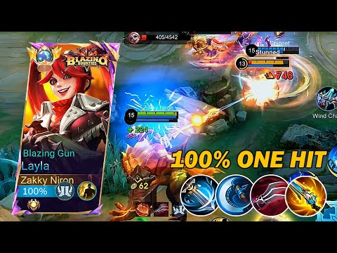 GLOBAL LAYLA NO COUNTER BUILD AUTO 1 HIT DELETE!🔥(100% DAMAGE HACK) - BUILD TOP 1 GLOBAL LAYLA