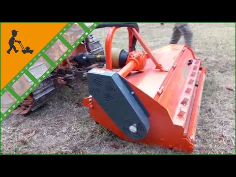 Medium grass and wood flail mower AgriEuro MS 160, hydraulic side shift - Customer's operating video