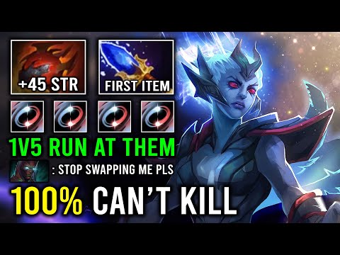 How to 100% Delete Offlane No Fear Nether Swap 1v5 Unkillable Vengeful Spirit Dota 2