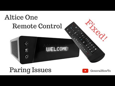 Altice One Remote Control Pairing Issues