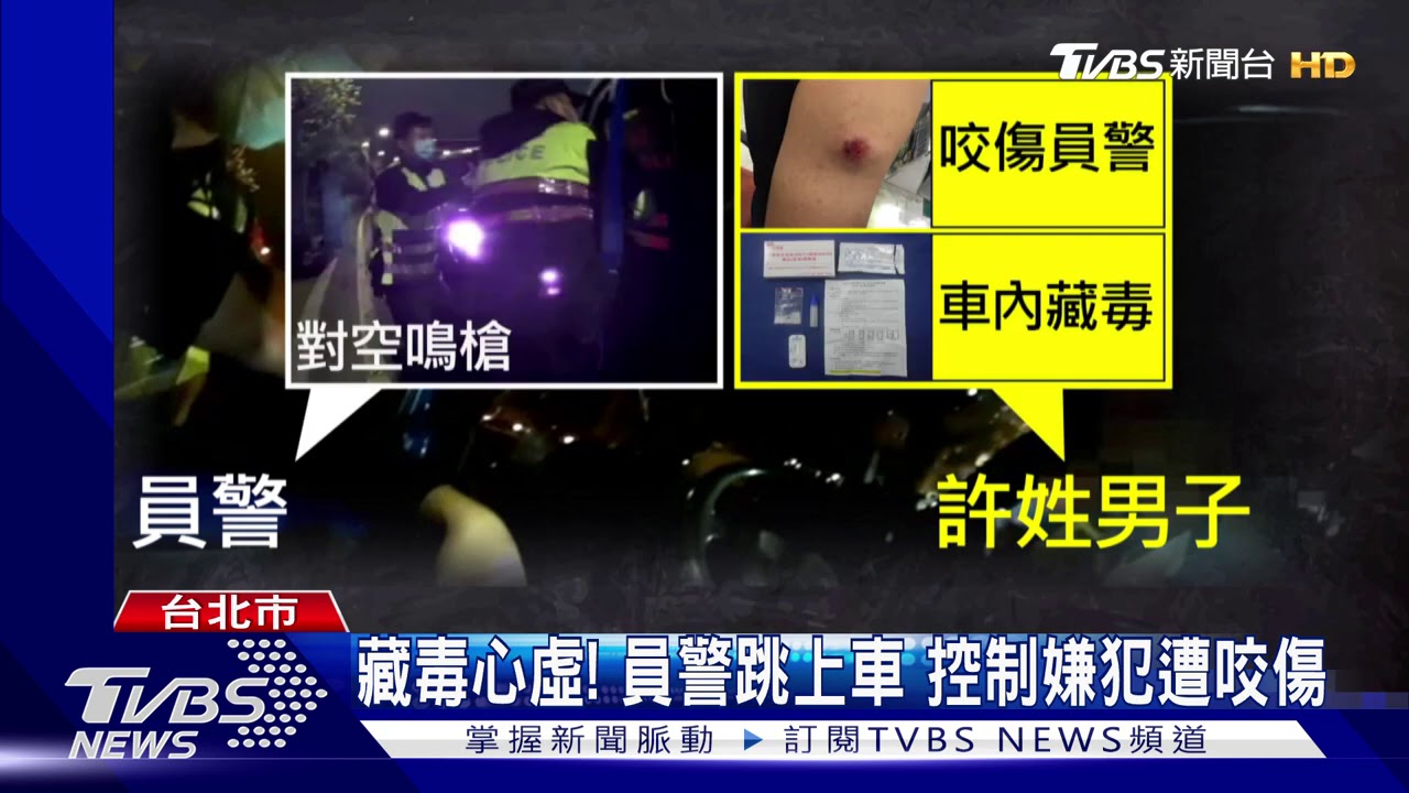 對空鳴槍還囂張！藏毒男衝撞攔檢　咬傷警