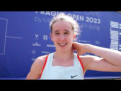 Nikola Bartůňková po výhře v osmifinále dvouhry | Advantage Cars Prague Open 2023 by Moneta