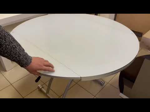 Стол трансформер B 2252-6 Белое стекло