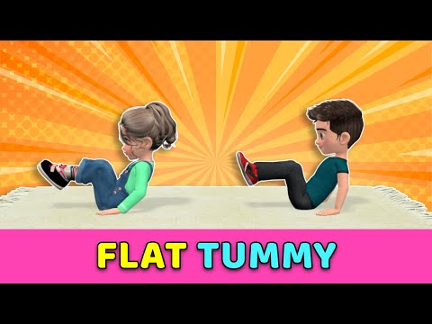 FLAT TUMMY CHALLENGE //KIDS EXERCISES AT HOME