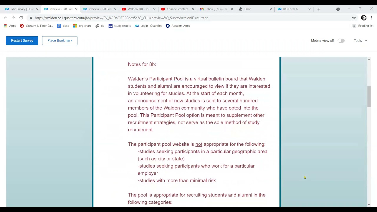 Form A Question 8: Recruitment Strategies