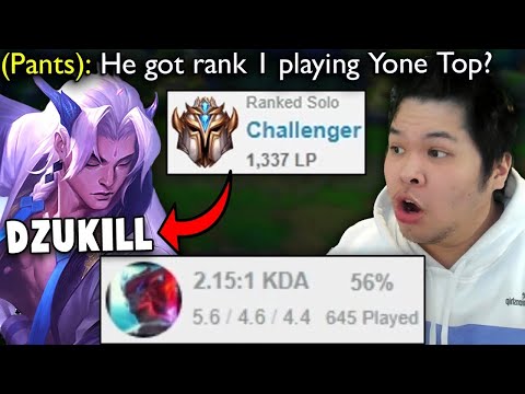 Meet the EUW SoloQ Monster who destroys every Top Laner with Yone and got Rank 1 (Dzukill)