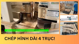 Chép hình dài 4 trục có chà nhám Woodmaster WM-2500-4TS LÀM CHÂN GHẾ