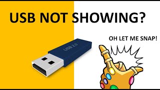 usb not showing in my computer | Learn how to fix usb not showing up or not detected