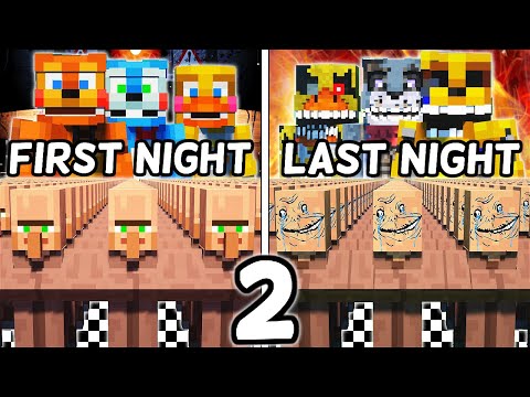 Insane Minecraft Experiment: 100 Villagers vs Five Nights at Freddy's 2