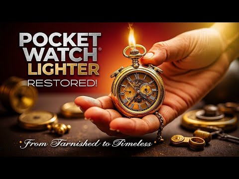 Restoring a Vintage Pocket Watch Lighter – A Timeless Gadget Revived.