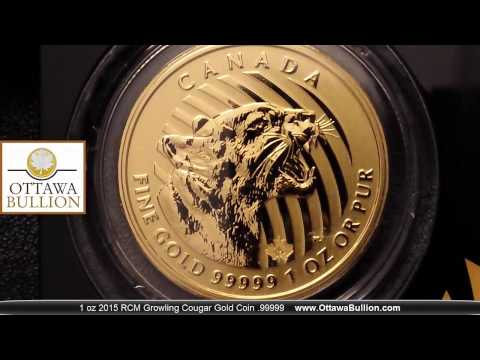 1 oz 2015 RCM Growling Cougar Gold Coin - Sell Gold Coins Ottawa
