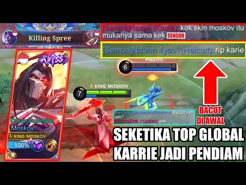 TOP GLOBAL MOSKOV MENGAMUK, BIKIN KARRIE FEEDER DAN DI REPORT TEMAN SENDIRI - MOBILE LEGENDS