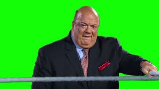 Paul Heyman thinking green screen