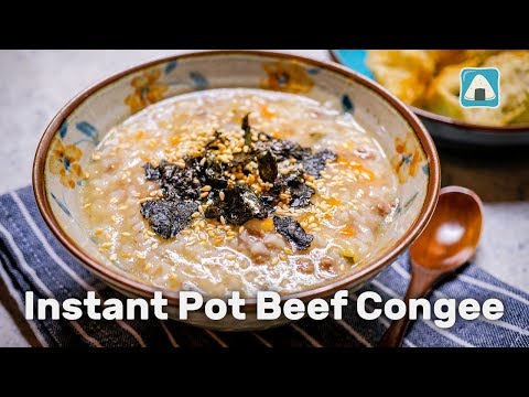 Instant Pot Congee with Ground Beef
