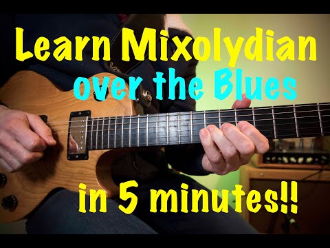 Guitar Theory Part 28: Learn mixolydian over the 12 bar blues