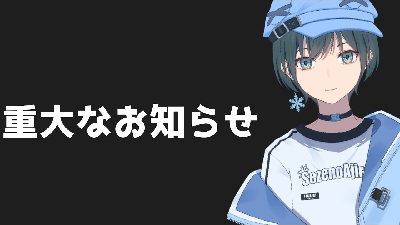 大切なお知らせ(引退ではないです)【Vtuber】