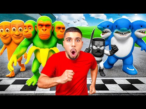 COURSE GÉANTE vs BOSS BRAINROT TUNG SAHUR !