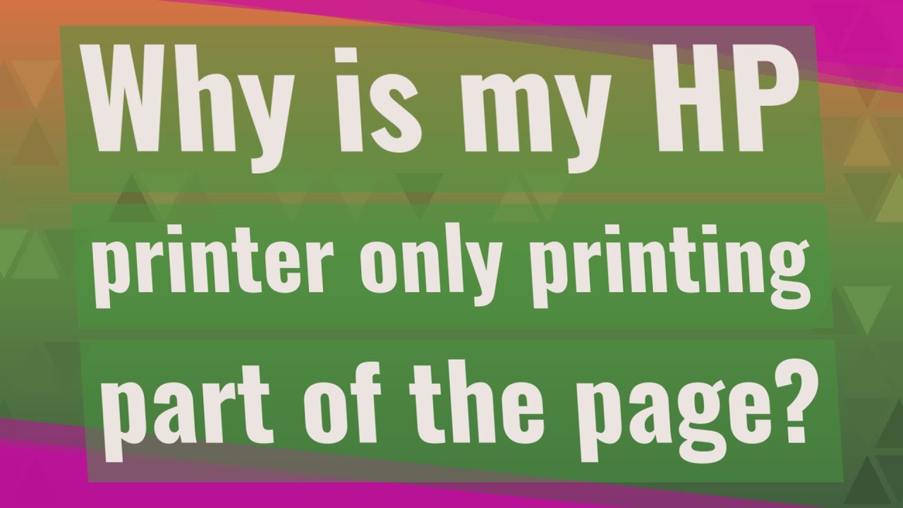 Why is my PDF only printing part of the page? Read REF