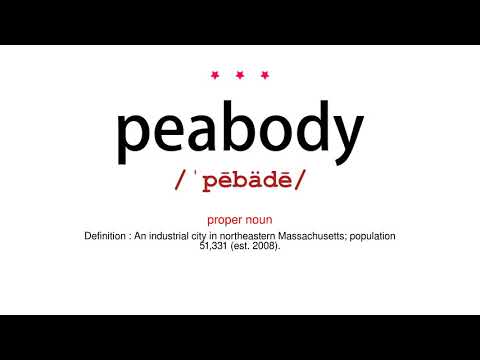 How to pronounce peabody - Vocab Today