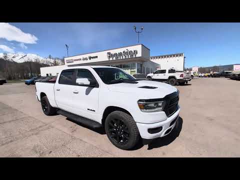 2022 Ram 1500 Sport 4x4 Crew Cab 6'4" Box in White for sale at Frontier Chrysler Dodge Jeep Ram Fiat Ltd. in Smithers, BC