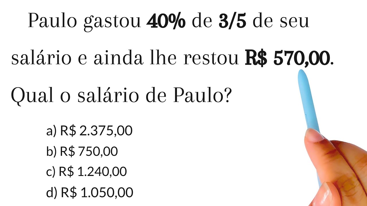 10 QUESTÃO DE PORCENTAGEM BÁSICA