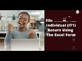 How To File 2022 Individual Income Tax Return Using The Excel Form (IT1)