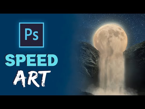 Let's melt the moon with Adobe Photoshop - Speedart